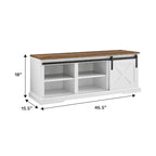 Banc de Grange Coulissant de 48 Pouces