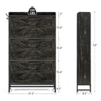Meuble à chaussures étroit avec 2 tiroirs – Gris
