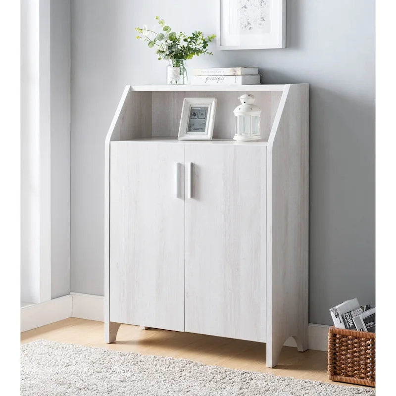 Meuble à chaussures à deux portes avec 4 étagères intérieures