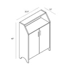 Meuble à chaussures à deux portes avec 4 étagères intérieures
