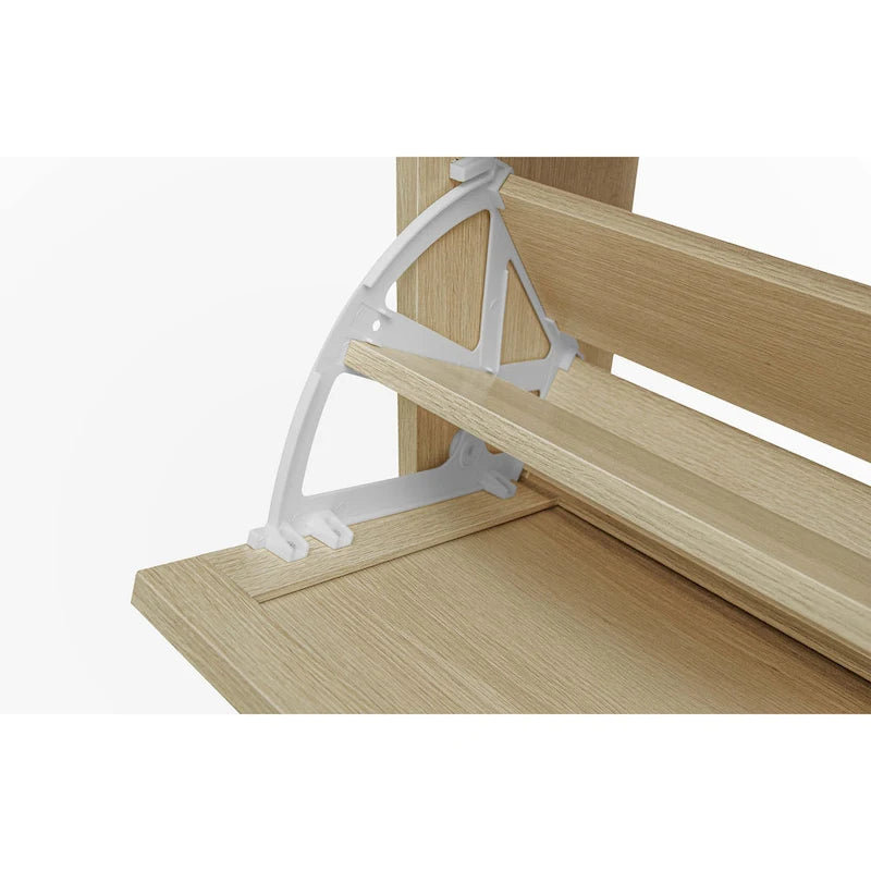 Meuble à chaussures 3 portes en rotin synthétique avec 2 niveaux de rangement