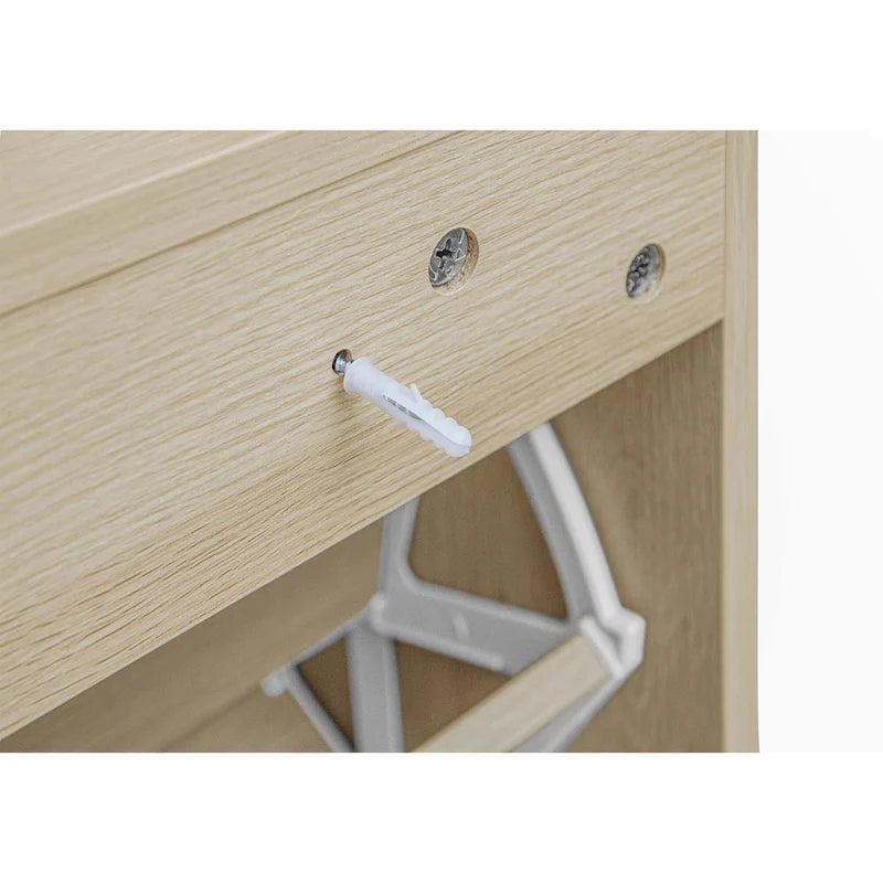 Meuble à chaussures 3 portes en rotin synthétique avec 2 niveaux de rangement
