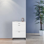 Meuble de rangement pour chaussures autoportant avec 2 tiroirs basculants et pieds en métal