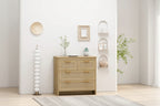 Commode à façade en rotin et 4 tiroirs