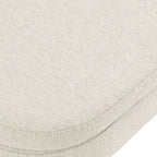 Banc de rangement capitonné ovale 43 pouces - Lin beige