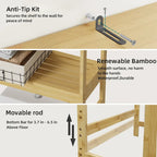 Étagère de rangement 4 niveaux au-dessus des toilettes avec armoire