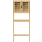 Étagère de rangement au-dessus des toilettes avec étagères et portes d'armoire