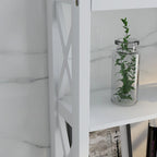 Meuble de rangement WC avec tiroir et 2 étagères ouvertes
