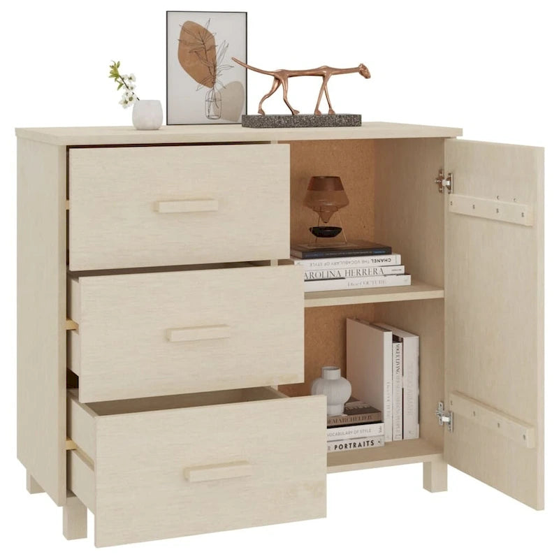 Buffet bahut avec rangement – Pin massif, 35,4"x15,7"x31,5"