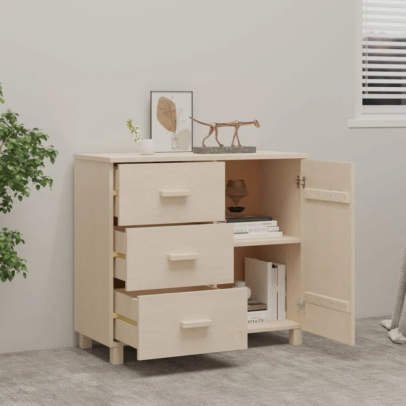 Buffet bahut avec rangement – Pin massif, 35,4"x15,7"x31,5"
