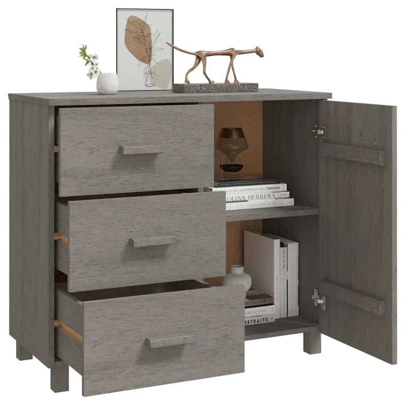 Buffet bahut avec rangement – Pin massif, 35,4"x15,7"x31,5"
