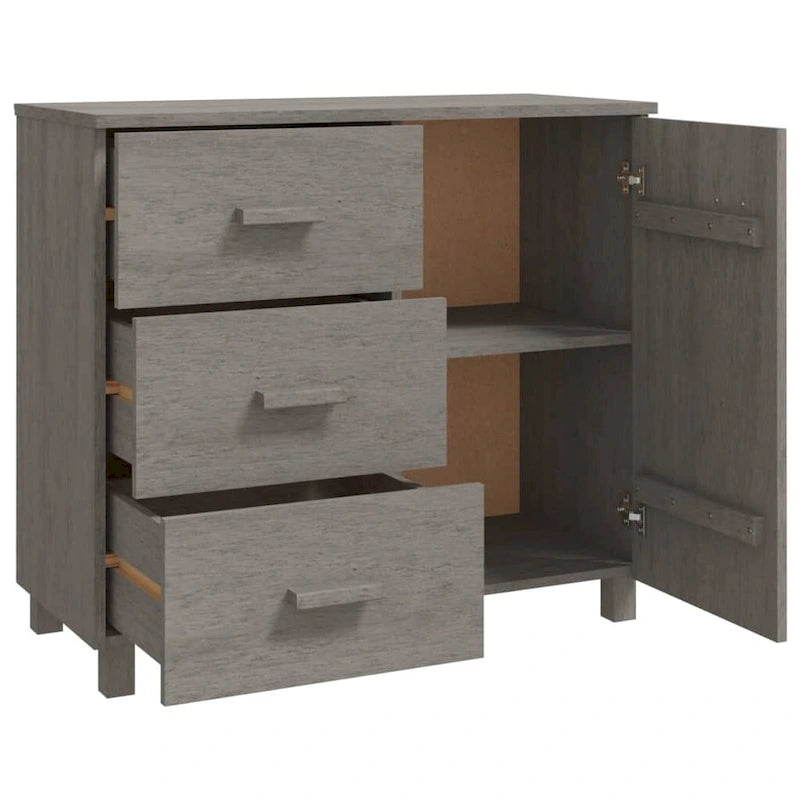 Buffet bahut avec rangement – Pin massif, 35,4"x15,7"x31,5"