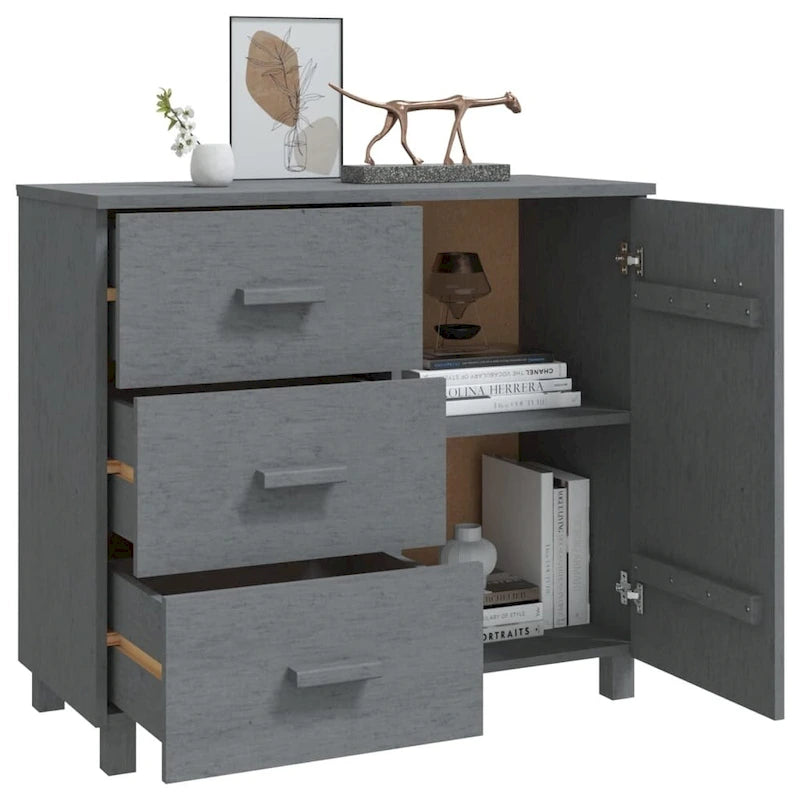 Buffet bahut avec rangement – Pin massif, 35,4"x15,7"x31,5"