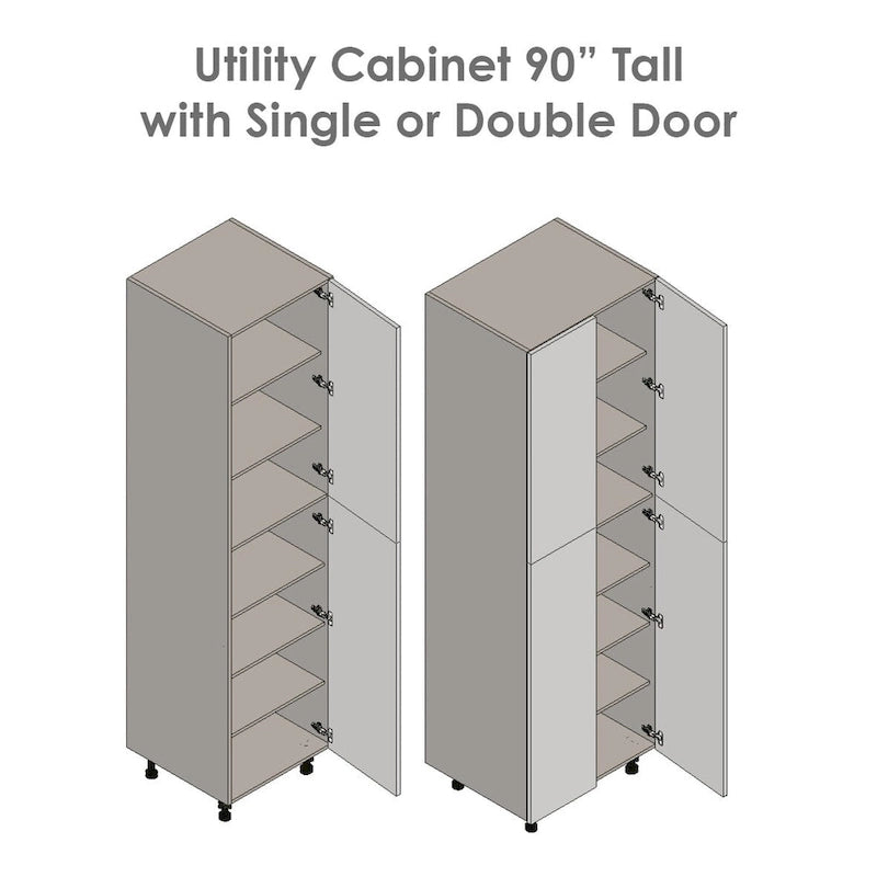 Armoire utilitaire 24 x 90 – quatre portes (24 x 90 x 23 3/8 po)