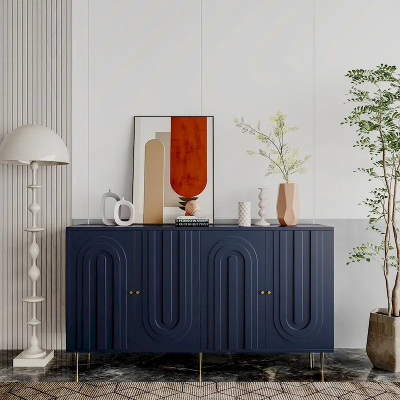 Buffet 4 portes avec étagères réglables