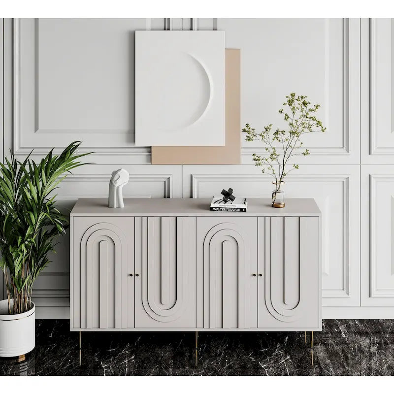 Buffet 4 portes avec étagères réglables
