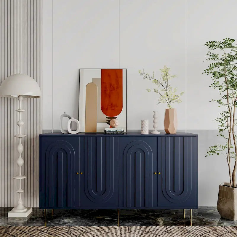 Buffet 4 portes avec étagères réglables