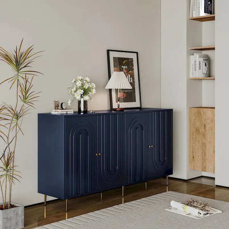 Buffet 4 portes avec étagères réglables