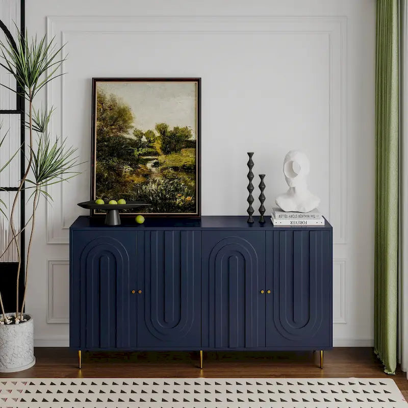 Buffet 4 portes avec étagères réglables