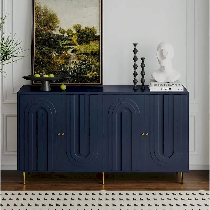 Buffet 4 portes avec étagères réglables