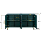 Buffet de rangement 4 portes avec portes à lignes verticales