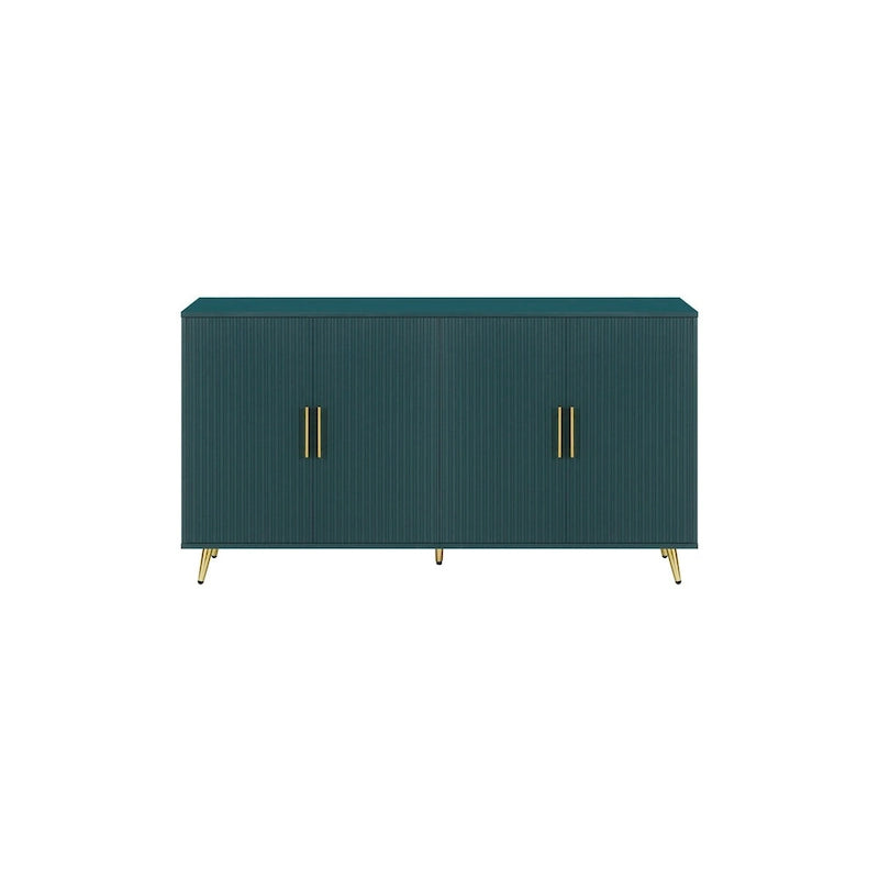 Buffet de rangement 4 portes avec portes à lignes verticales