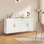 Buffet de rangement 4 portes avec portes à lignes verticales