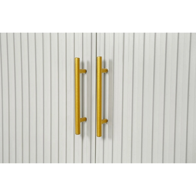 Buffet de rangement 4 portes avec portes à lignes verticales