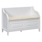 Banc de rangement d'entrée avec compartiment caché et charnière de sécurité