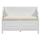 Banc de rangement d'entrée avec compartiment caché et charnière de sécurité