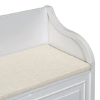 Banc de rangement d'entrée avec compartiment caché et charnière de sécurité
