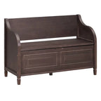 Banc de rangement d'entrée avec compartiment caché et charnière de sécurité