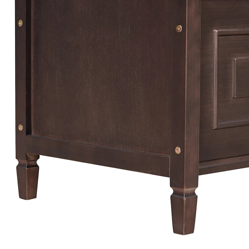 Banc de rangement d'entrée avec compartiment caché et charnière de sécurité