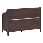 Banc de rangement d'entrée avec compartiment caché et charnière de sécurité