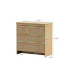 Meuble de rangement en rotin à 4 tiroirs