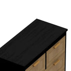 Meuble de rangement en rotin à 4 tiroirs