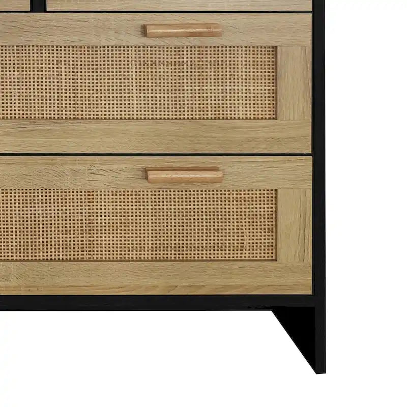 Meuble de rangement en rotin à 4 tiroirs