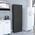 Meuble de rangement avec cinq étagères et double porte