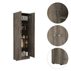 Meuble de rangement avec cinq étagères et double porte