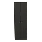 Meuble de rangement avec cinq étagères et double porte