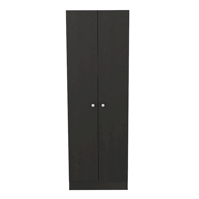Meuble de rangement avec cinq étagères et double porte