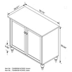 Meuble bas 2 portes avec panneaux en rotin
