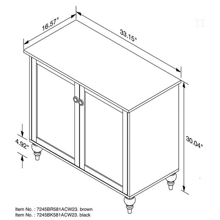 Meuble bas 2 portes avec panneaux en rotin