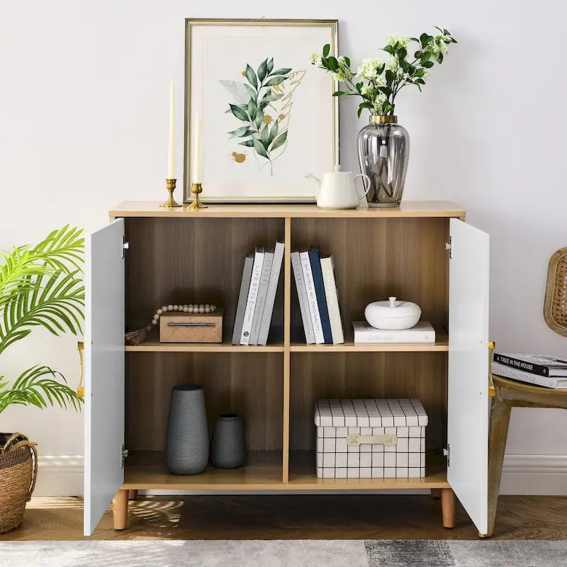 Buffet de rangement avec étagères réglables