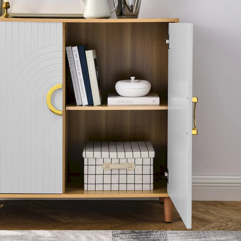 Buffet de rangement avec étagères réglables