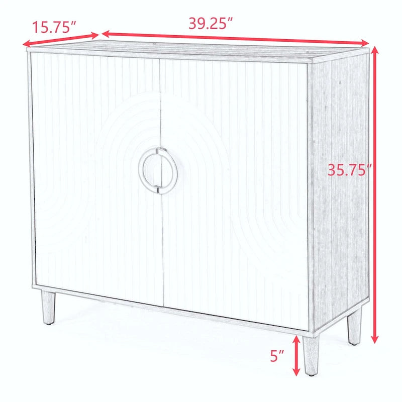 Buffet de rangement avec étagères réglables