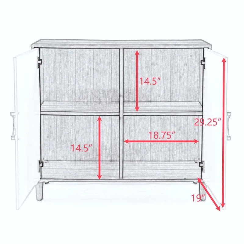 Buffet de rangement avec étagères réglables