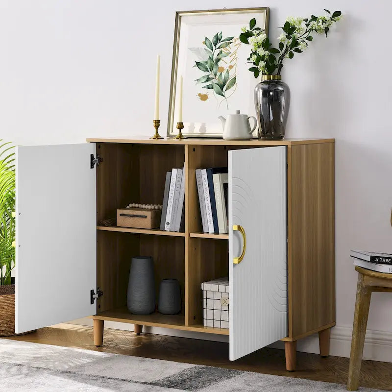 Buffet de rangement avec étagères réglables