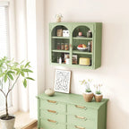 Armoire de rangement murale à deux portes avec portes vitrées