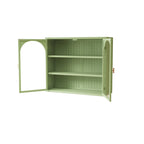Armoire de rangement murale à deux portes avec portes vitrées